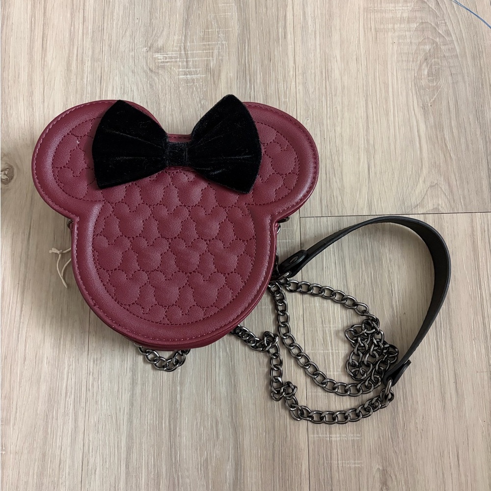 Loungefly Burgundy and Black Crossbody Bag
